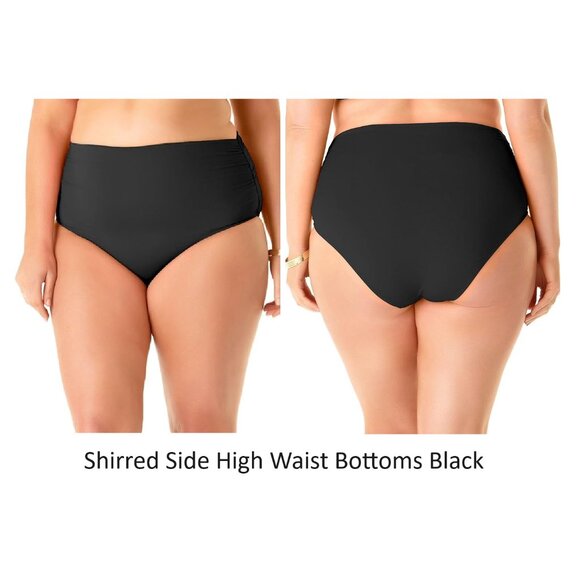 NWT Anne Cole Women's Side Shirred Bikini Bottoms Multicolor XS-20W $70 12HL380 - Picture 6 of 10